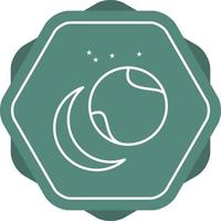 Unique Star orbiting Earth Vector Line Icon