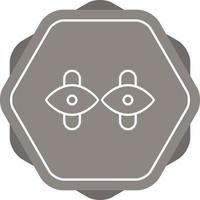 Unique Cuff Links Vector Line Icon