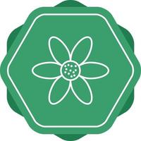 icono de línea de vector de flor única