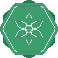 Unique Flower Vector Line Icon