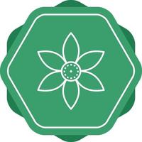 icono de línea de vector de flor única