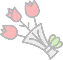 Flower Bouquet Vector Icon Design