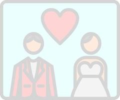 diseño de icono de vector de fotos de boda