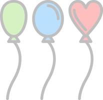 Wedding Balloon Vector Icon Design