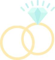 Wedding Rings Vector Icon Design