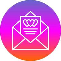 diseño de icono de vector de carta de amor