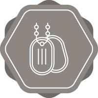 Army Dog Tag Vector Icon