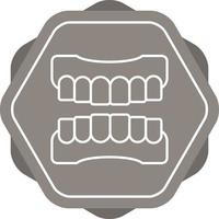 icono de vector de dentadura postiza