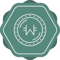 Won Currency Vector Icon