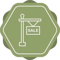 Sale Sign Line Icon vector