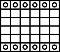 Chess Board Line icon vector