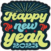 Happy new year 2023 vector