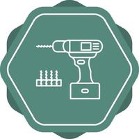 Drill Line Icon vector