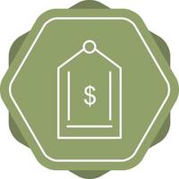 Dollar Tag Line Icon vector