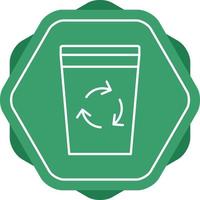 Recycle Bin Line Icon vector