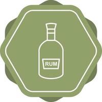 Bottle of Rum Line Icon vector