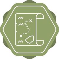 Pirate Map Line Icon vector