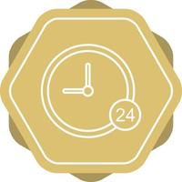 icono de línea de servicio de 24 horas vector