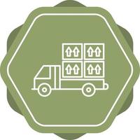 Loaded Truck Line Icon vector