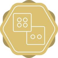 Dice Line Icon vector