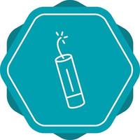 Single Dynamite Line Icon vector