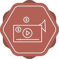 Video Marketing Line Icon vector