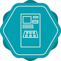 Cash Machine Line Icon vector