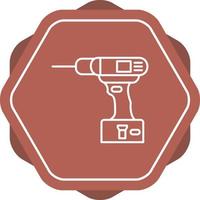 Drilling Machine Line Icon vector