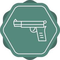 Pistol Line Icon vector