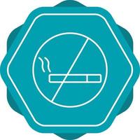 No Smoking Sign Line Icon vector