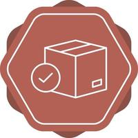 Package Delivered Line Icon vector