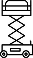 Lifter Crane Line icon vector