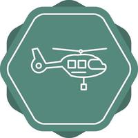 icono de línea de helicóptero vector