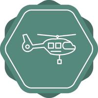 Helicopter Line Icon vector