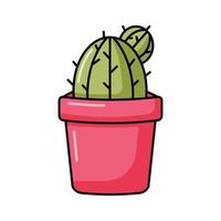 cactus in a pot vector