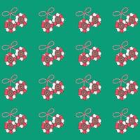 Flower pattern on green background. Baba Marta vector