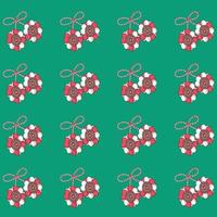 Flower pattern on green background. Baba Marta vector