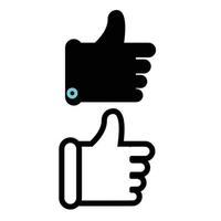 Thumb up Hand like Social media sign vector. OK sign Seal of approval. vector