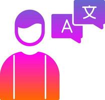 Freelance Translator Vector Icon Design