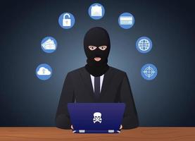 Hacker Spy Activity Business Concept vector