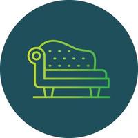 Chaise Longue Creative Icon Design vector