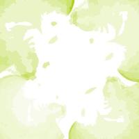 Abstract motley spots in trendy spring soft green tint in watercolor manner formed into square frame vector