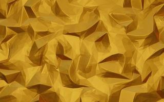 Abstract geometric gold color background, polygon, low poly pattern. 3d render illustration. photo