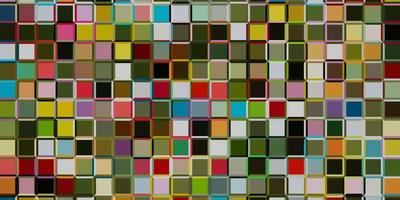 colorido forma de rectángulo abstracto de muchos colores, patrón de bloque, mosaico. Ilustración de procesamiento 3d. foto