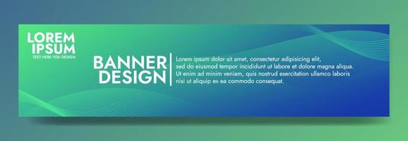 Abstract Green Fluid Wave Banner Template vector