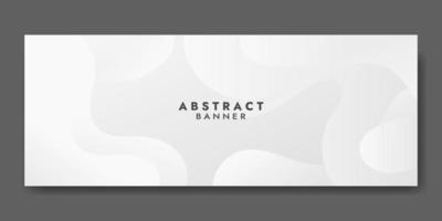 Abstract White Fluid Wave Banner Template vector