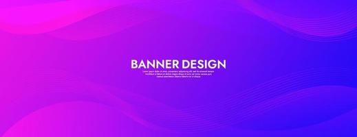 Abstract Purple Fluid Wave Banner Template vector