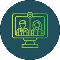 Online Interview Creative Icon Design vector
