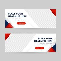 Elegant banner design combined with dark blue and orange. combined with triangular elements that red it look professional so it is suitable for your business vector