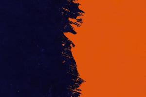 Dark blue and orange background texture brush. Abstract brush background, on a concrete wall photo